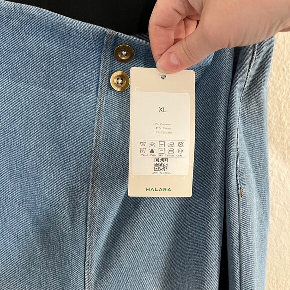 Halara Womens Bell Bottom Stretch Pull On Flare Jeans Light Wash XL - Picture 4 of 7